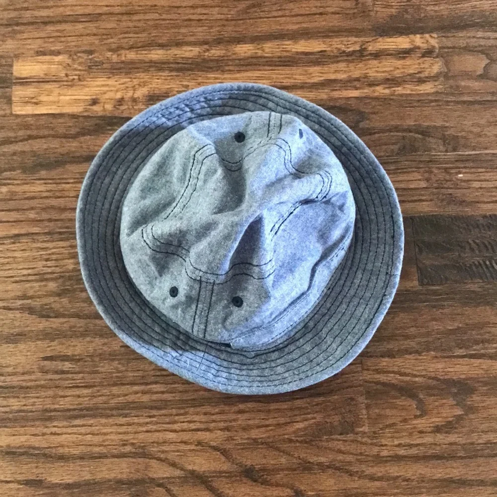 Original Penguin Heather Gray Bucket Hat with Logo Patch